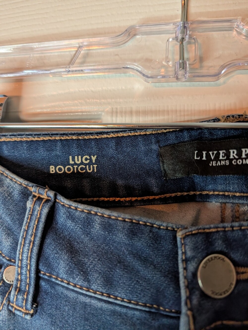 Liverpool Jeans Company Lucy Bootcut Jeans Womens 6 Stretch Dark Wash 33 Inseam - Picture 2 of 7